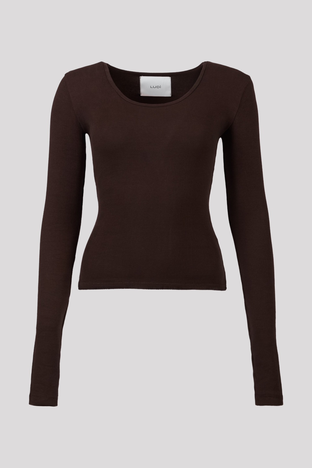 HERLOLLYCHIPS Maglietta Donna A Maniche Lunghe Con Ritaglio Frontale | Tessuto Costina Morbido E Elasticizzato | Basic Elegante